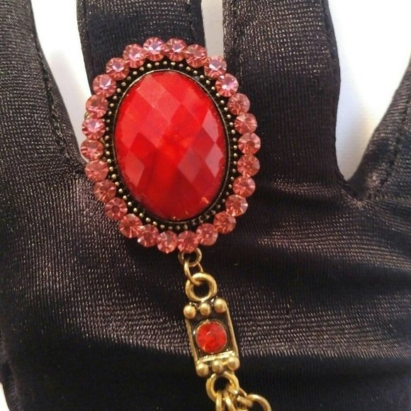 NWOT Statement Ring+Bracelet combined antique gold - Picture 2 of 8